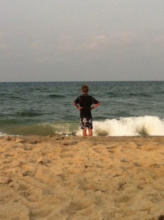 Ryan contemplates the sea