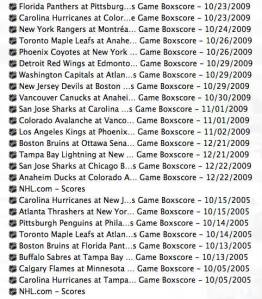 Ryan's web surfing history 