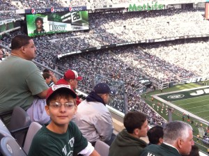 Ryan poses in the stadium