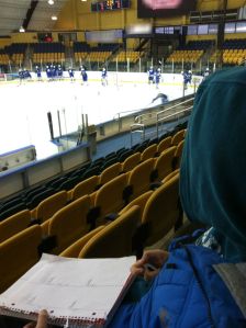 Ryan watching hockey