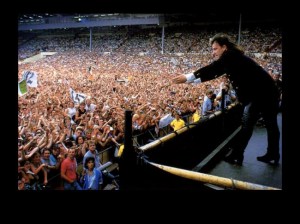 Bono singing "Bad" at Live Aid