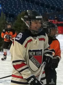 Ryan smiles through his mask at the NHL Winter Classic