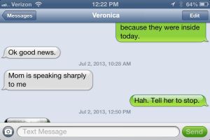 Ryan texts on Veronica's phone