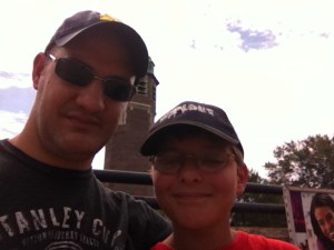 Waiting for the train with Ryan