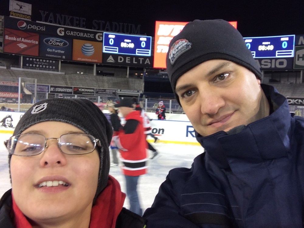 Skating with Ryan at Yankee Stadium