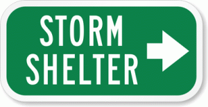 Storm Shelter Sign