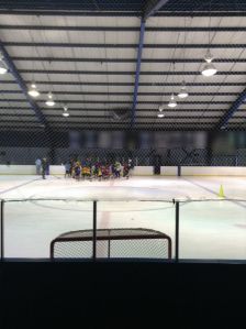 Ryan at hockey tryouts