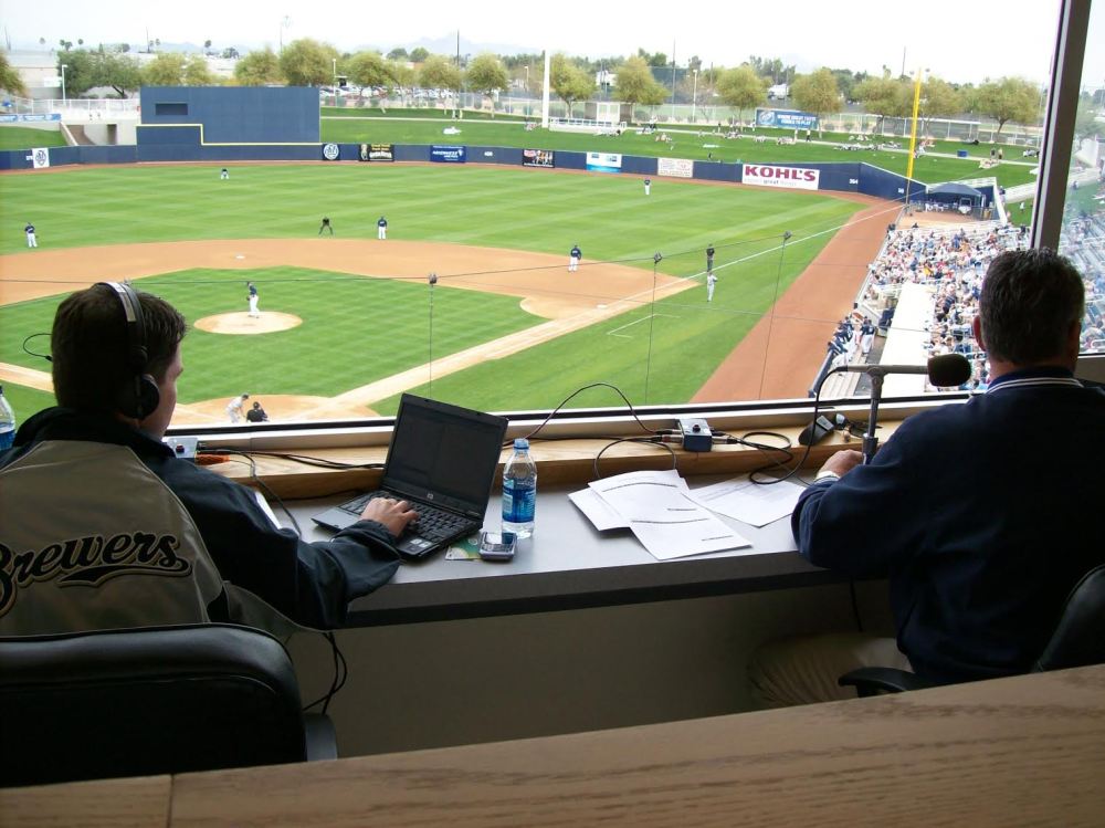 Baseball broadcast booth