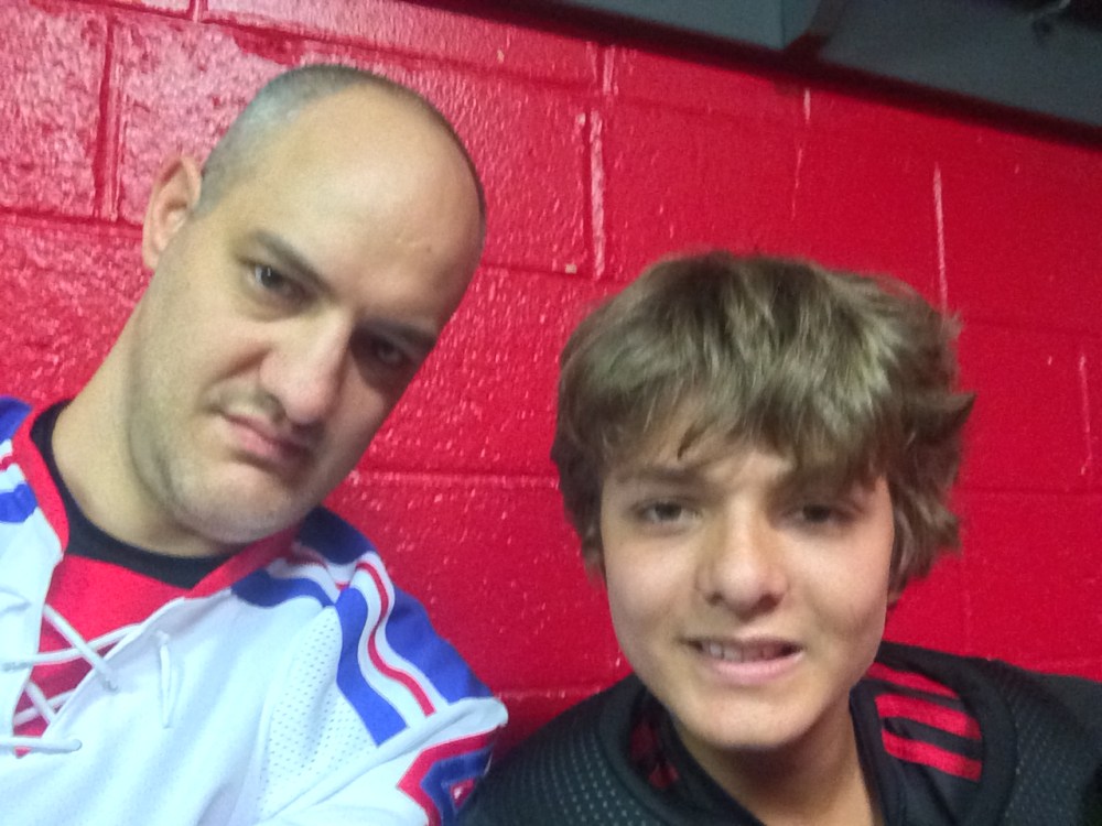 Getting ready for stick and puck session