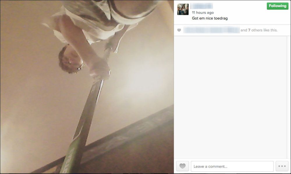 Ryan stickhandling on Instagram